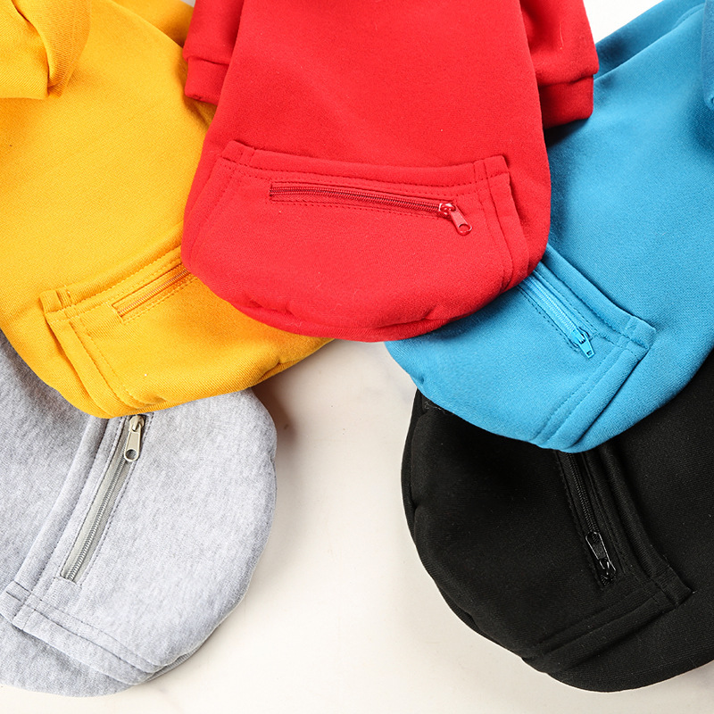 Autumn and winter fleece pets sweater with pocket