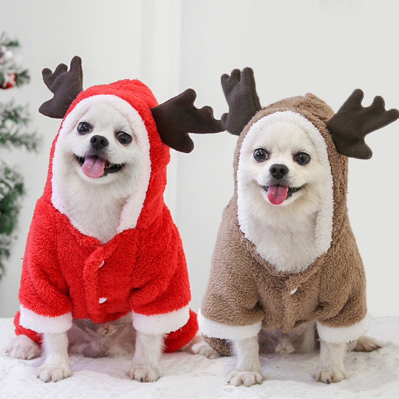 Christmas reindeer pet costume