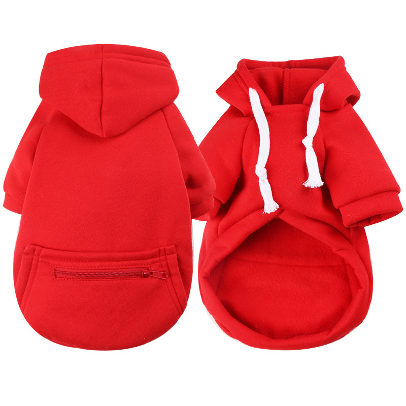 Autumn and winter fleece pets sweater with pocket