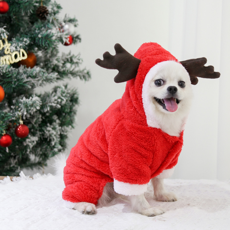 Christmas reindeer pet costume