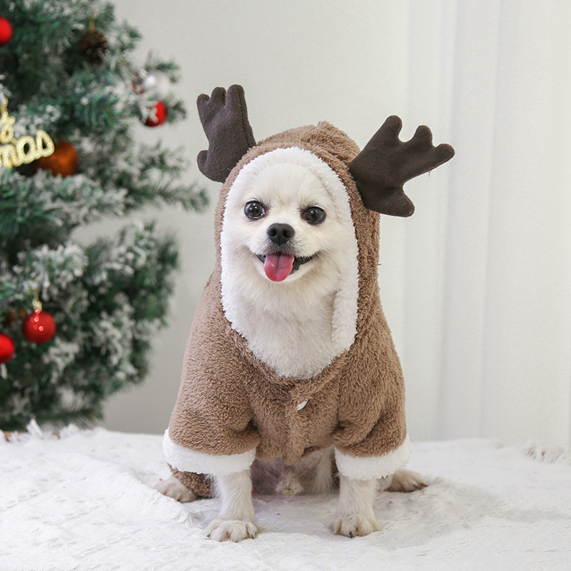 Christmas reindeer pet costume