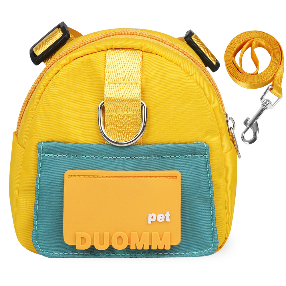 Backpack style pet harness with leash
