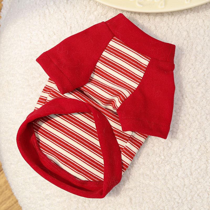 Autumn/winter striped base layer shirt for pets