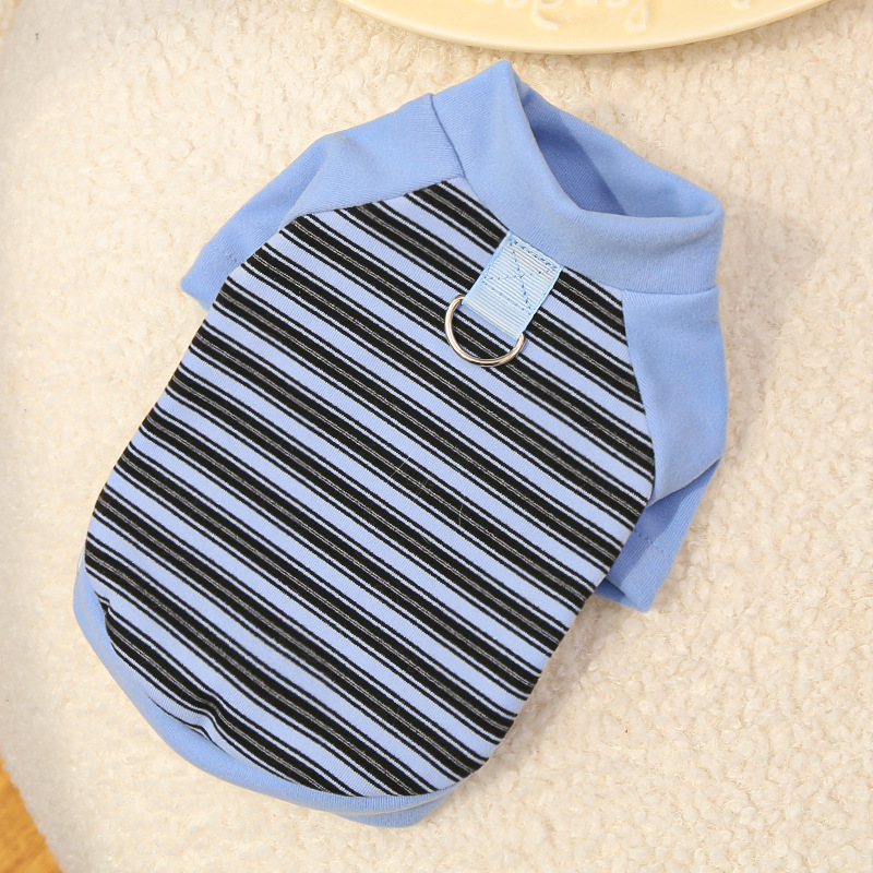 Autumn/winter striped base layer shirt for pets