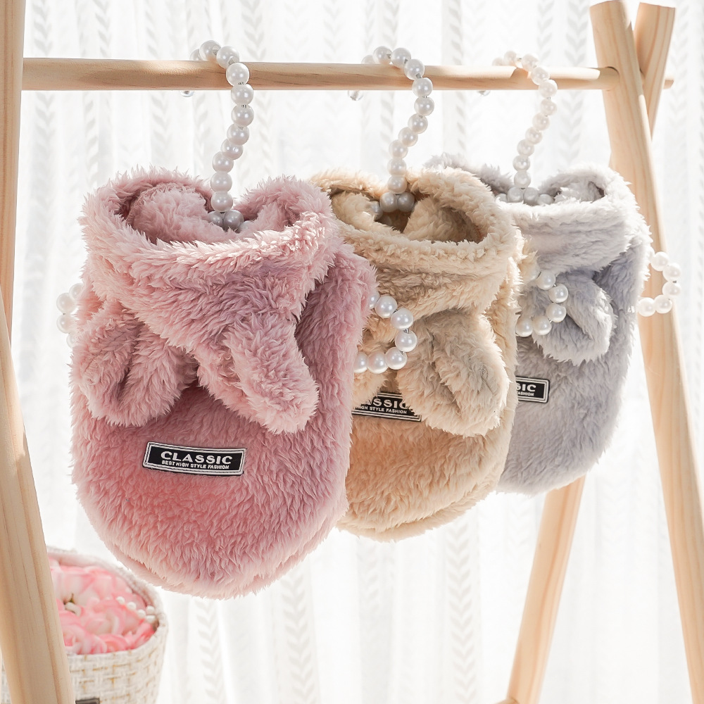 Bunny-Ear Soft Cotton Velvet Hooded Pet Outfit