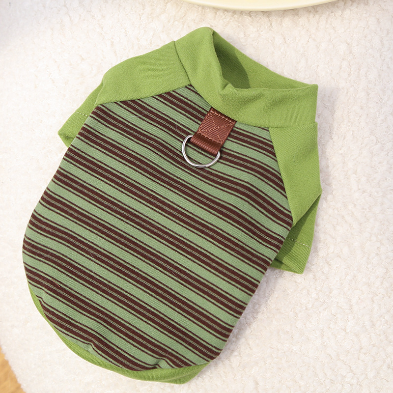 Autumn/winter striped base layer shirt for pets