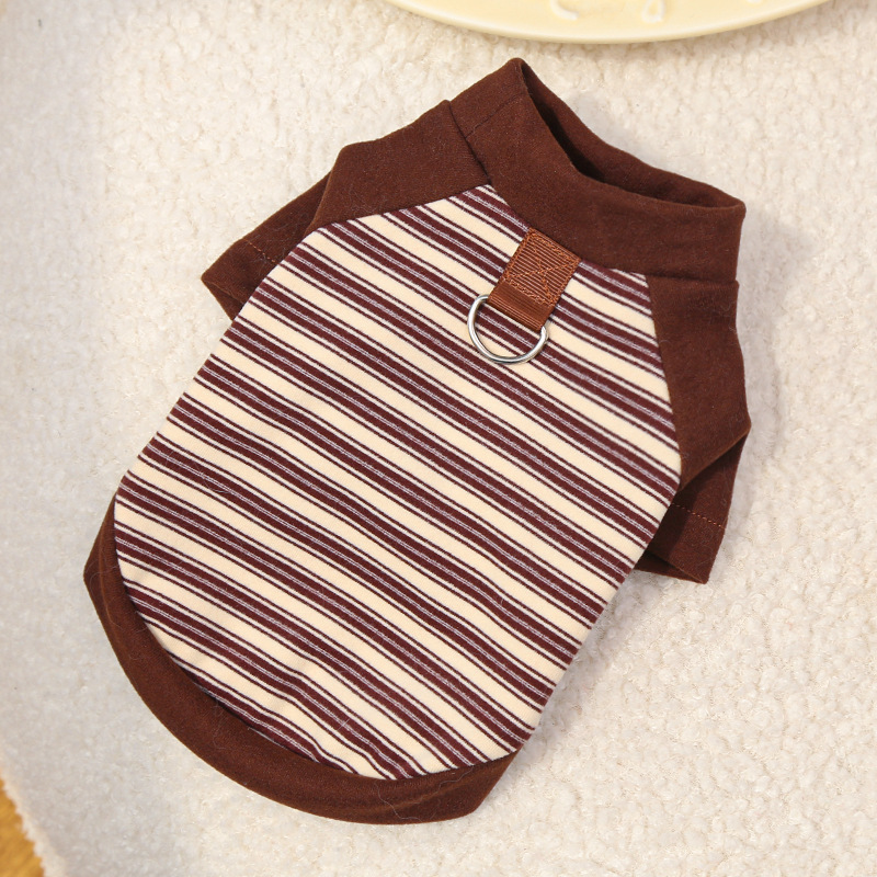 Autumn/winter striped base layer shirt for pets
