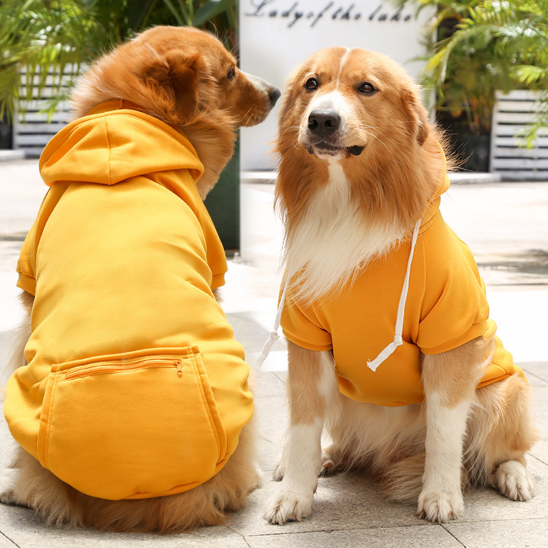 Autumn and winter fleece pets sweater with pocket