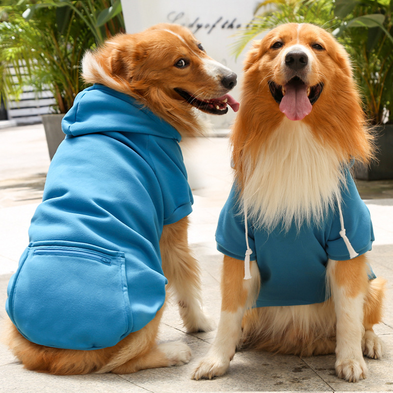 Autumn and winter fleece pets sweater with pocket