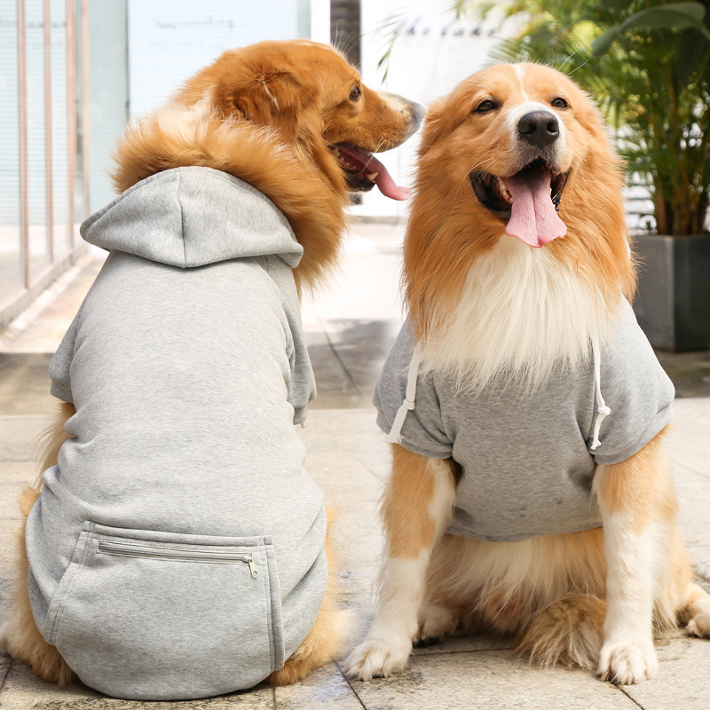 Autumn and winter fleece pets sweater with pocket