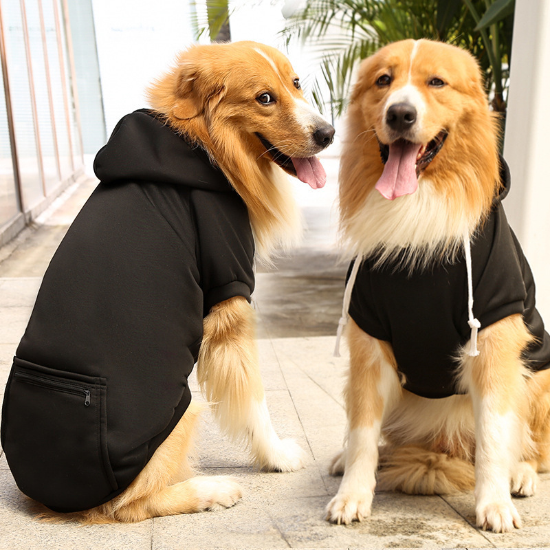 Autumn and winter fleece pets sweater with pocket