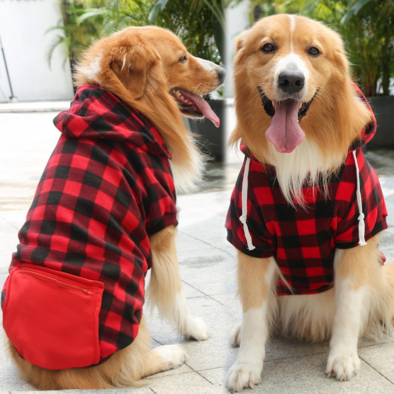Autumn and winter fleece pets sweater with pocket