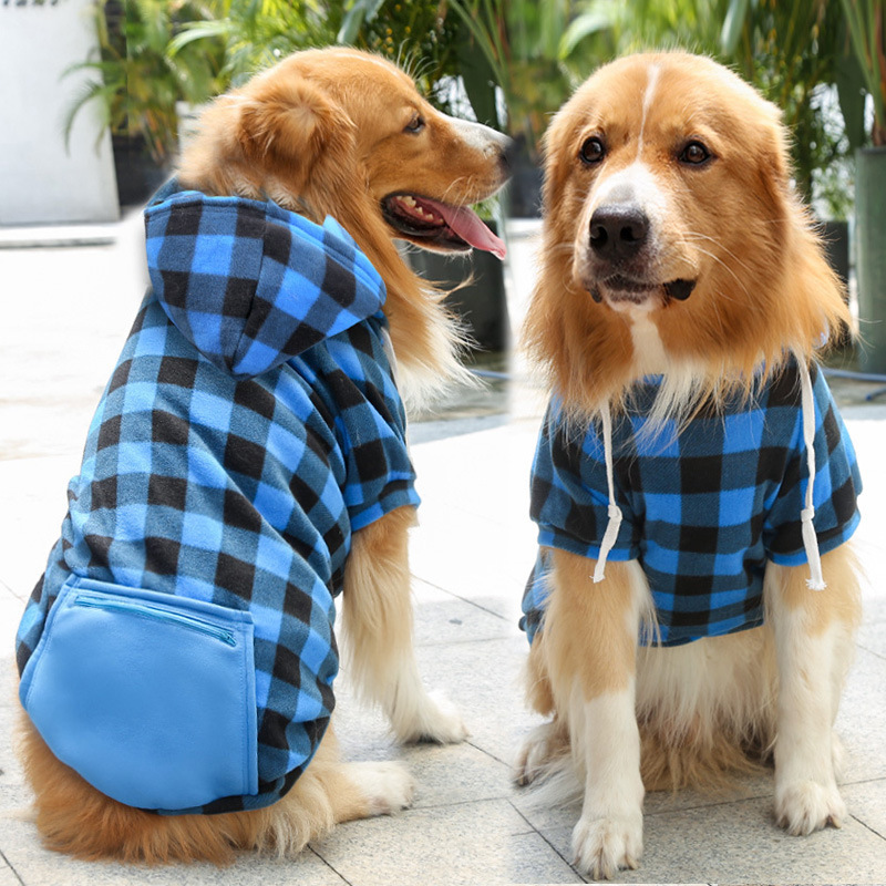 Autumn and winter fleece pets sweater with pocket