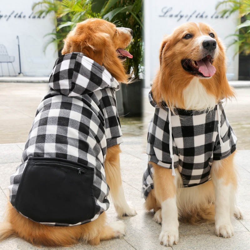 Autumn and winter fleece pets sweater with pocket