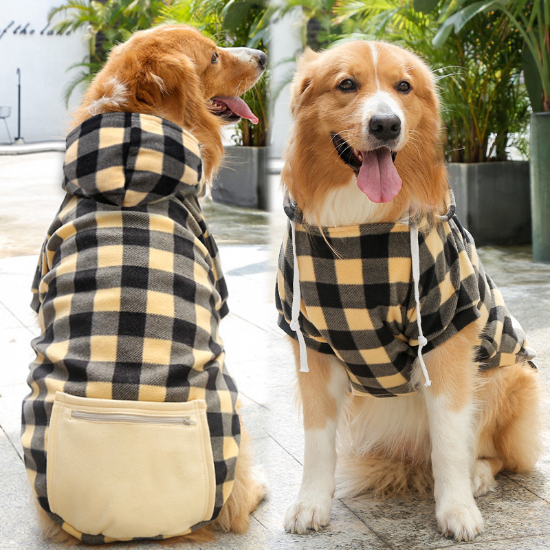 Autumn and winter fleece pets sweater with pocket