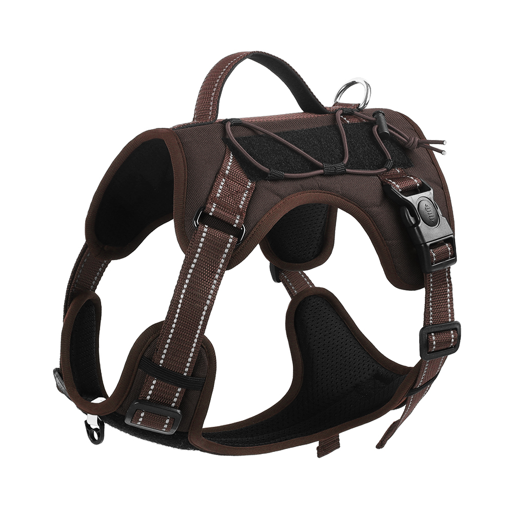 Vest-style reflective dog harness