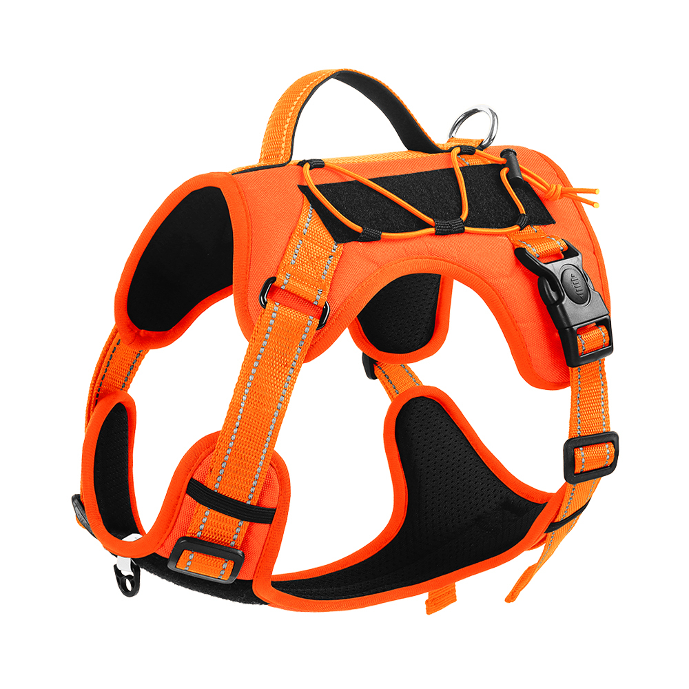 Vest-style reflective dog harness