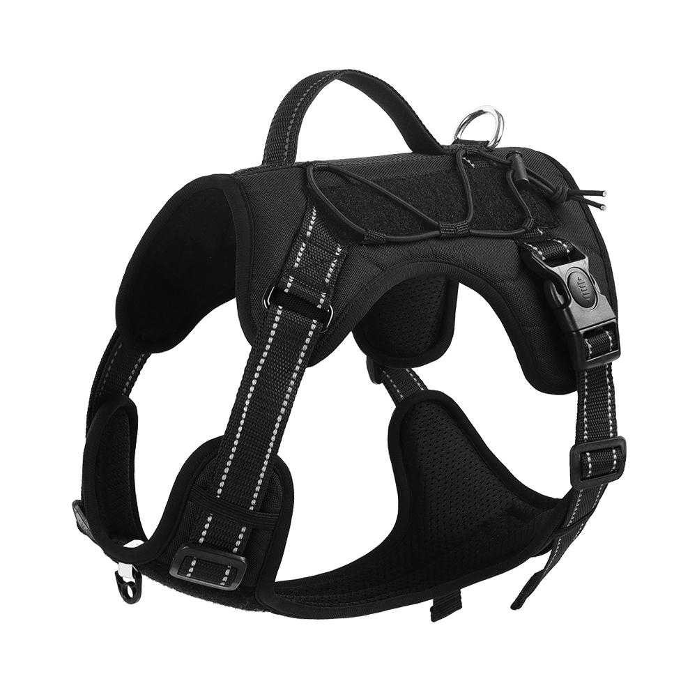 Vest-style reflective dog harness
