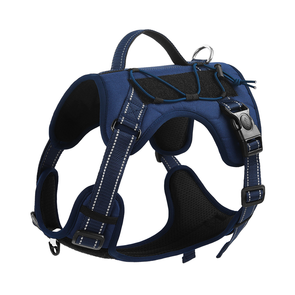 Vest-style reflective dog harness