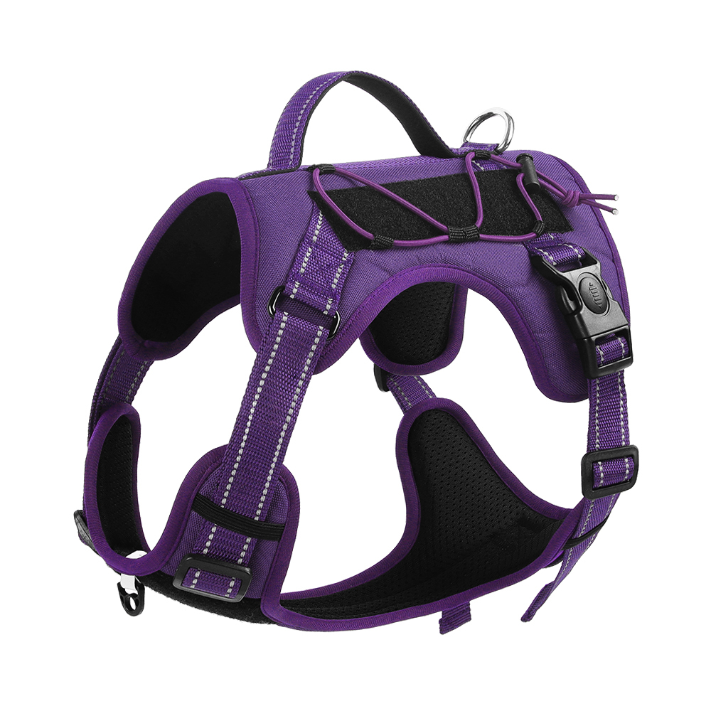 Vest-style reflective dog harness