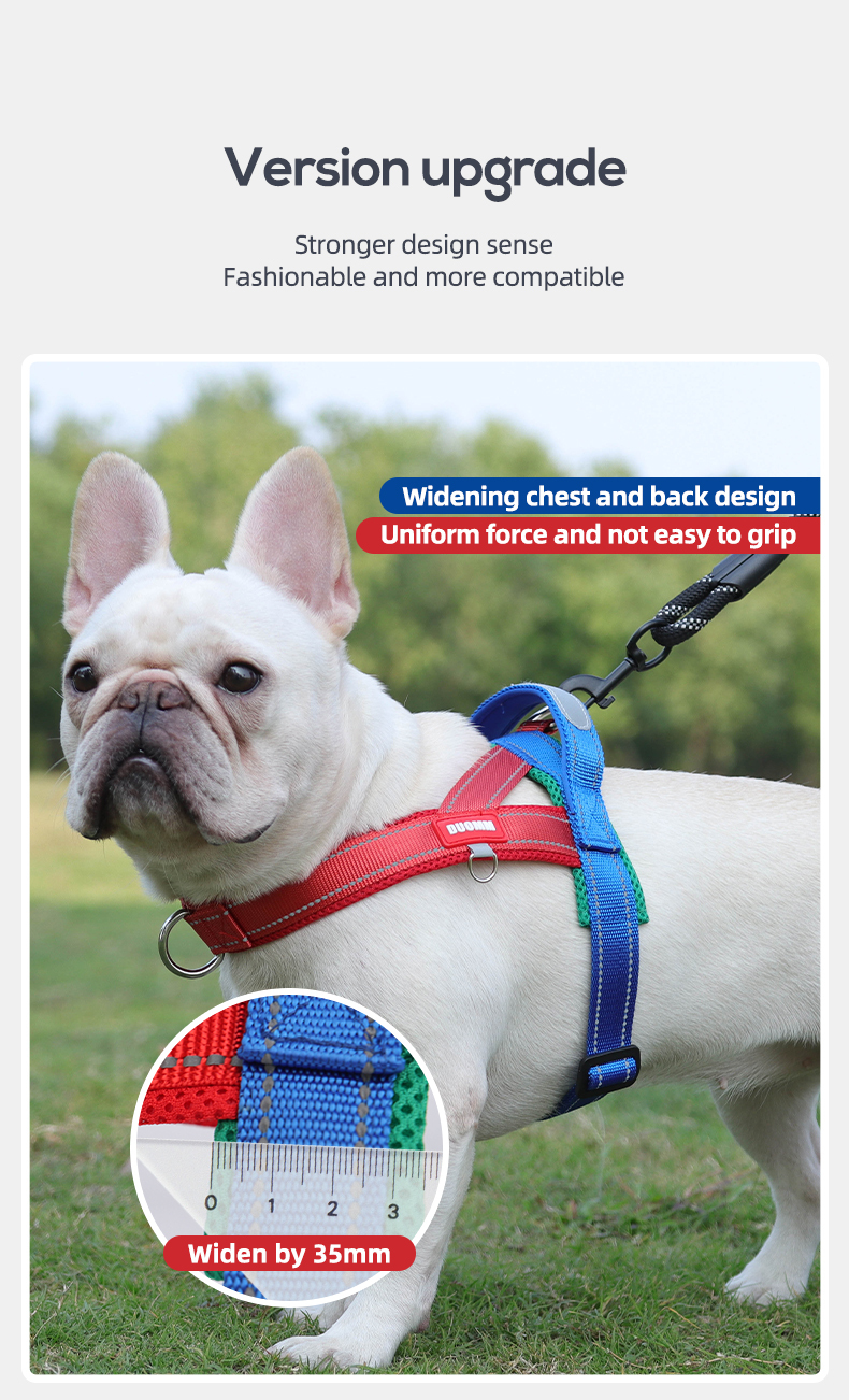 Saddle type reflective dog harness / leash