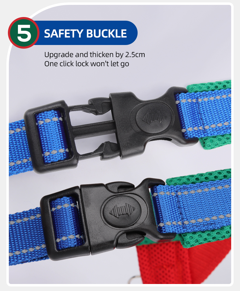 Saddle type reflective dog harness / leash