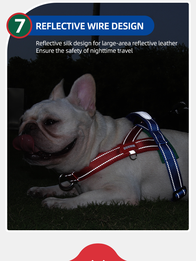 Saddle type reflective dog harness / leash