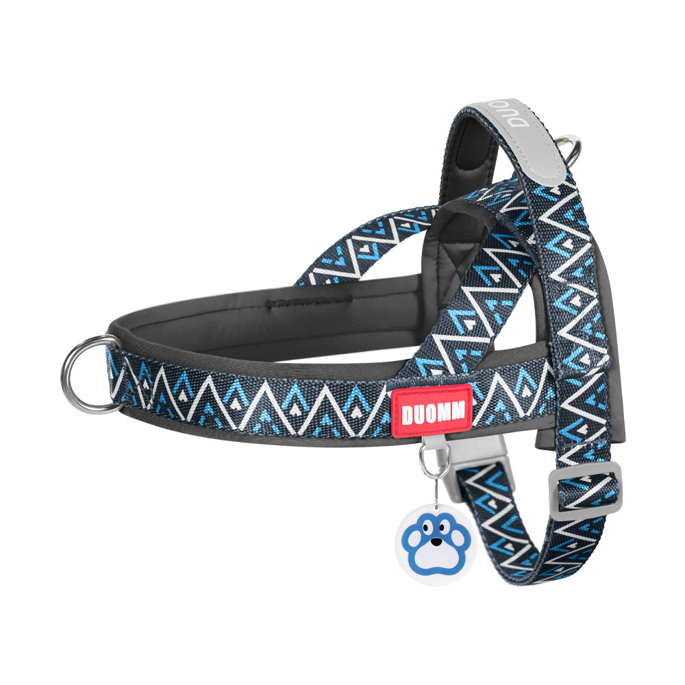Saddle type reflective dog harness