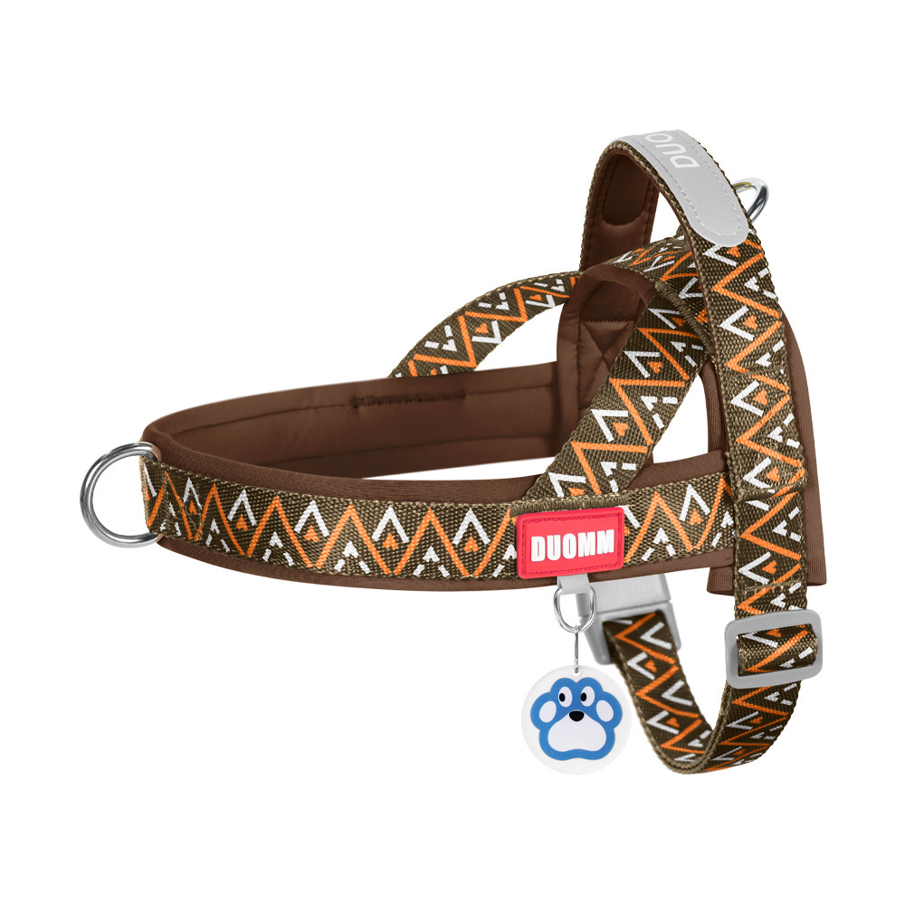 Saddle type reflective dog harness