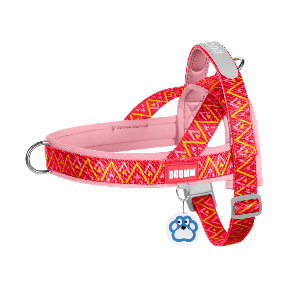 Saddle type reflective dog harness