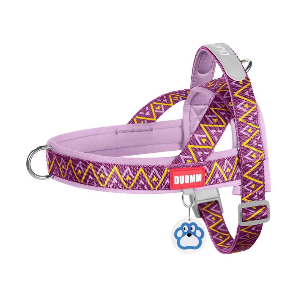 Saddle type reflective dog harness