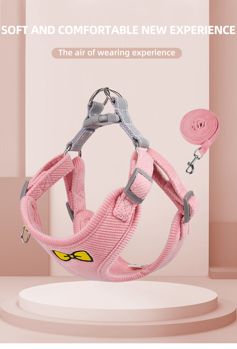 Reflective Dog Harness/ Adjustable Leash Set