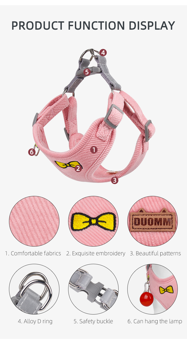 Reflective Dog Harness/ Adjustable Leash Set