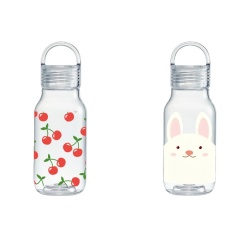 Portable 430ml 670ml Crystal Clear Tritan Water Bottle,Heat Resistant OEM Print Water Bottle with Scale for Work and School