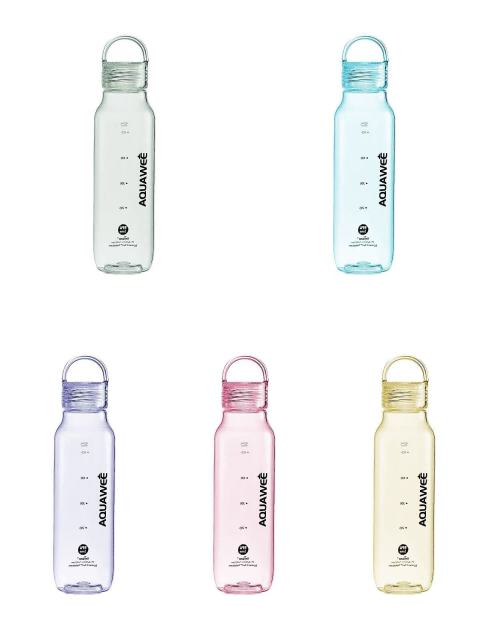 Portable 430ml 670ml Crystal Clear Tritan Water Bottle,Heat Resistant OEM Print Water Bottle with Scale for Work and School