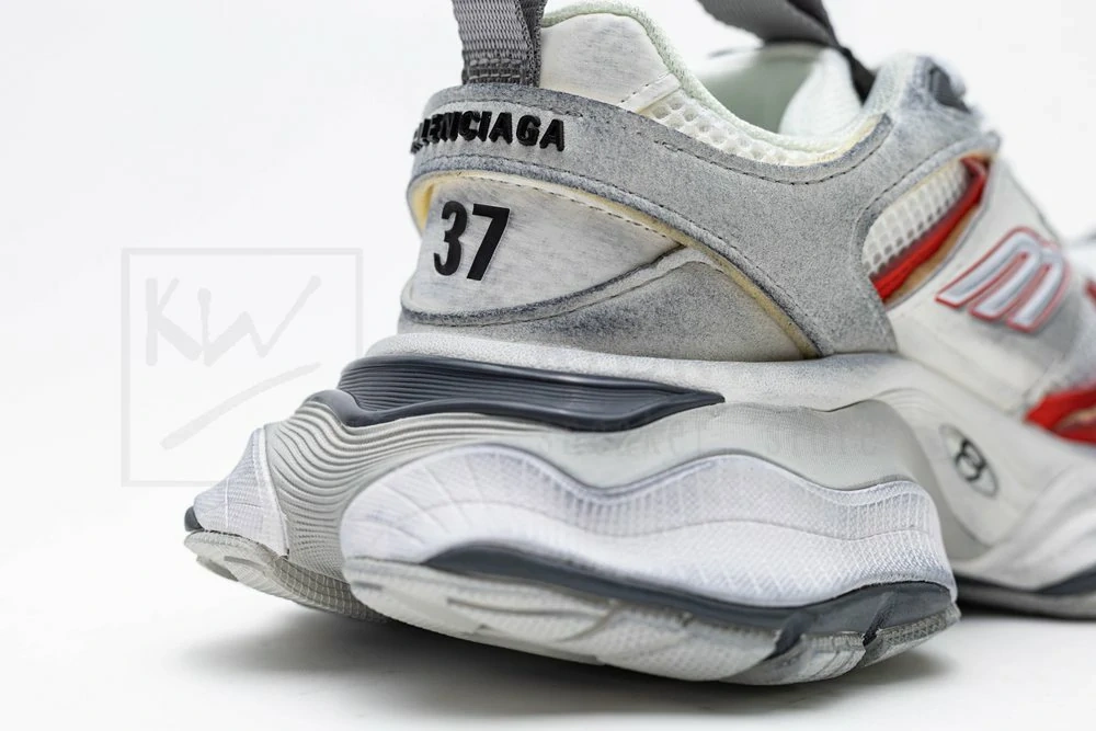 Balenciaga Cargo Sneakers Silvery Red