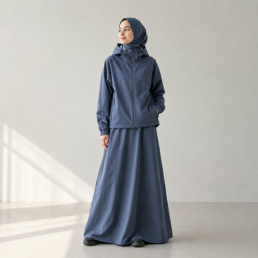 Navy Horizon Modest Outdoor Two-Piece Set