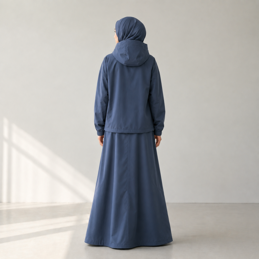 Navy Horizon Modest Outdoor Two-Piece Set