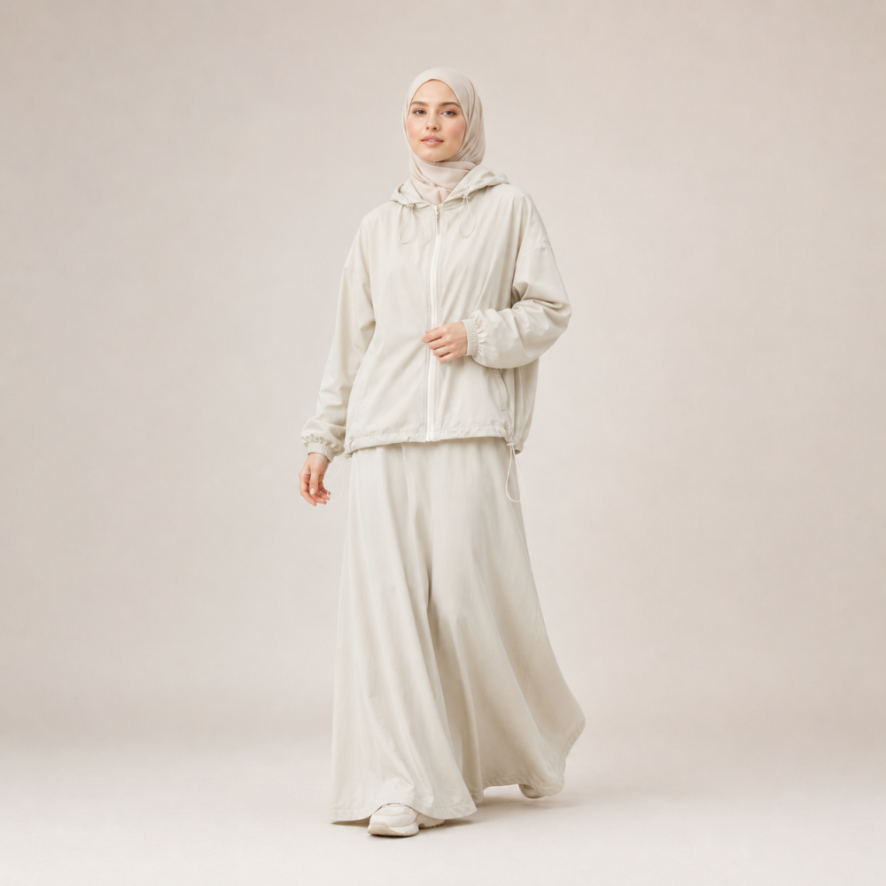 Women's Hooded 2 Piece Skirt Set, Athletic Elastic Waist | Laythah