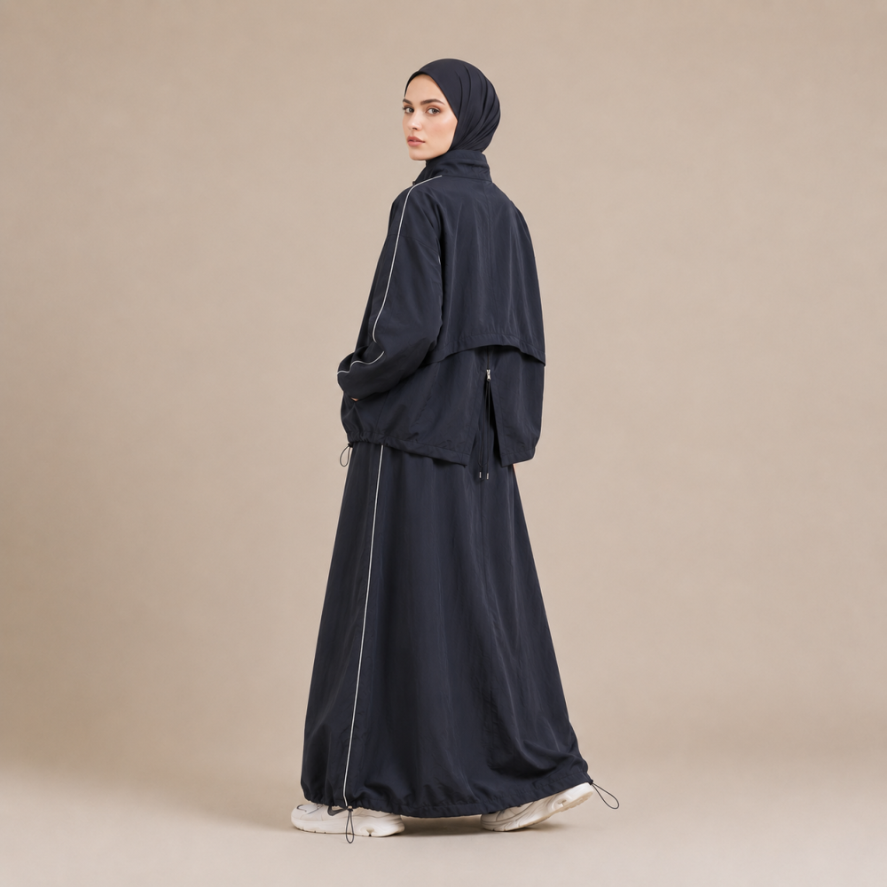 Modest Drawstring Hem Skirt Set, Muslim Athletic 2 Piece | Laythah