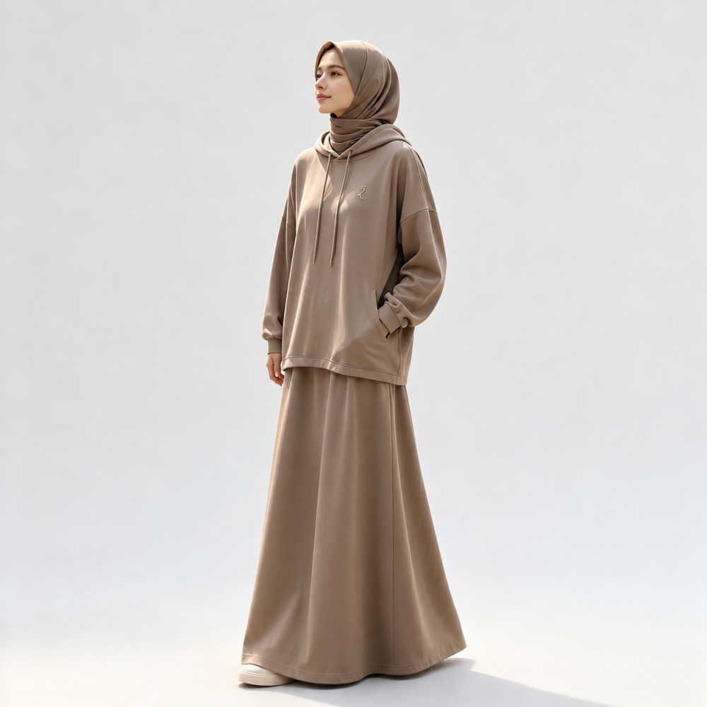 Modest Everyday Hoodie & Maxi Skirt Co-ord Set