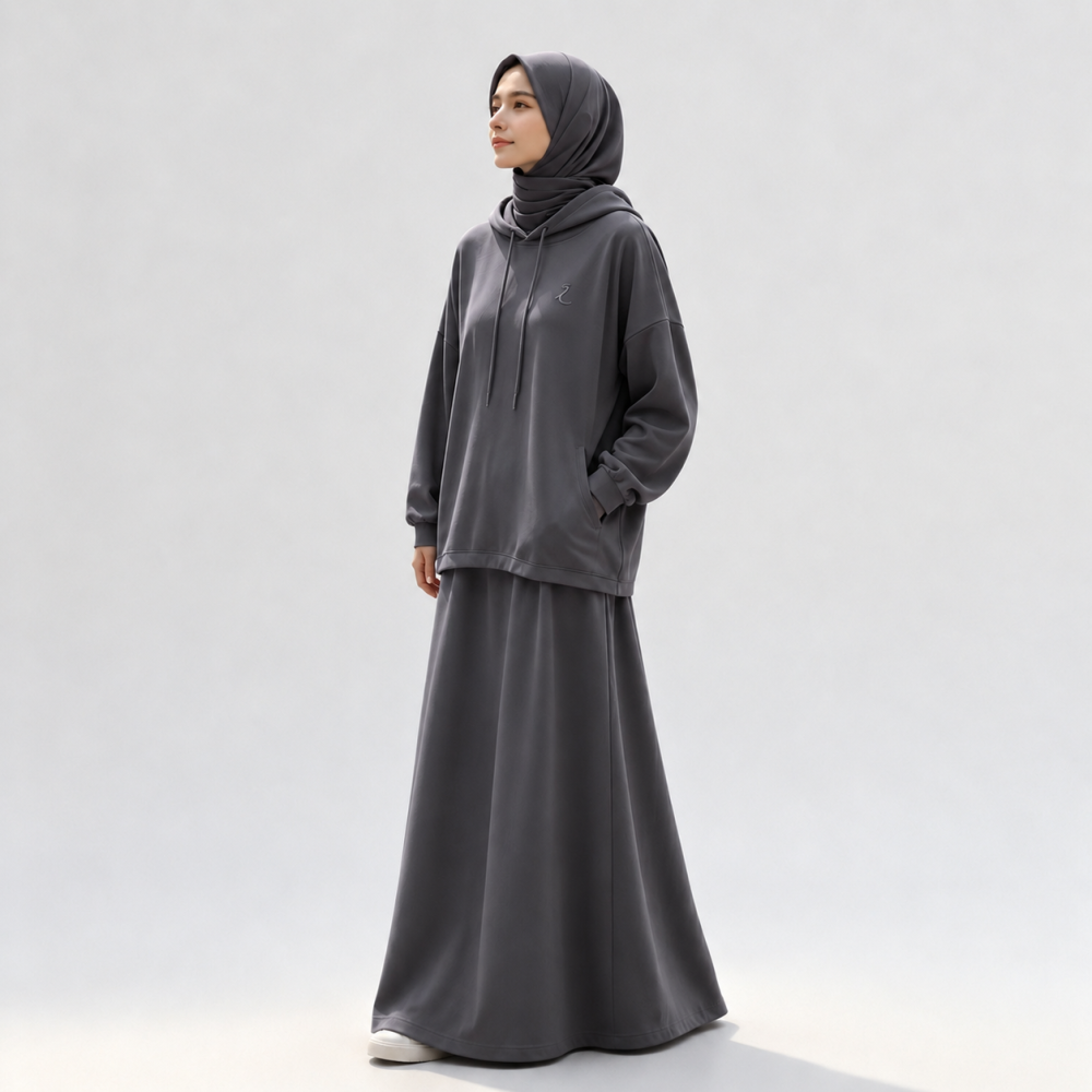 Modest Everyday Hoodie & Maxi Skirt Co-ord Set