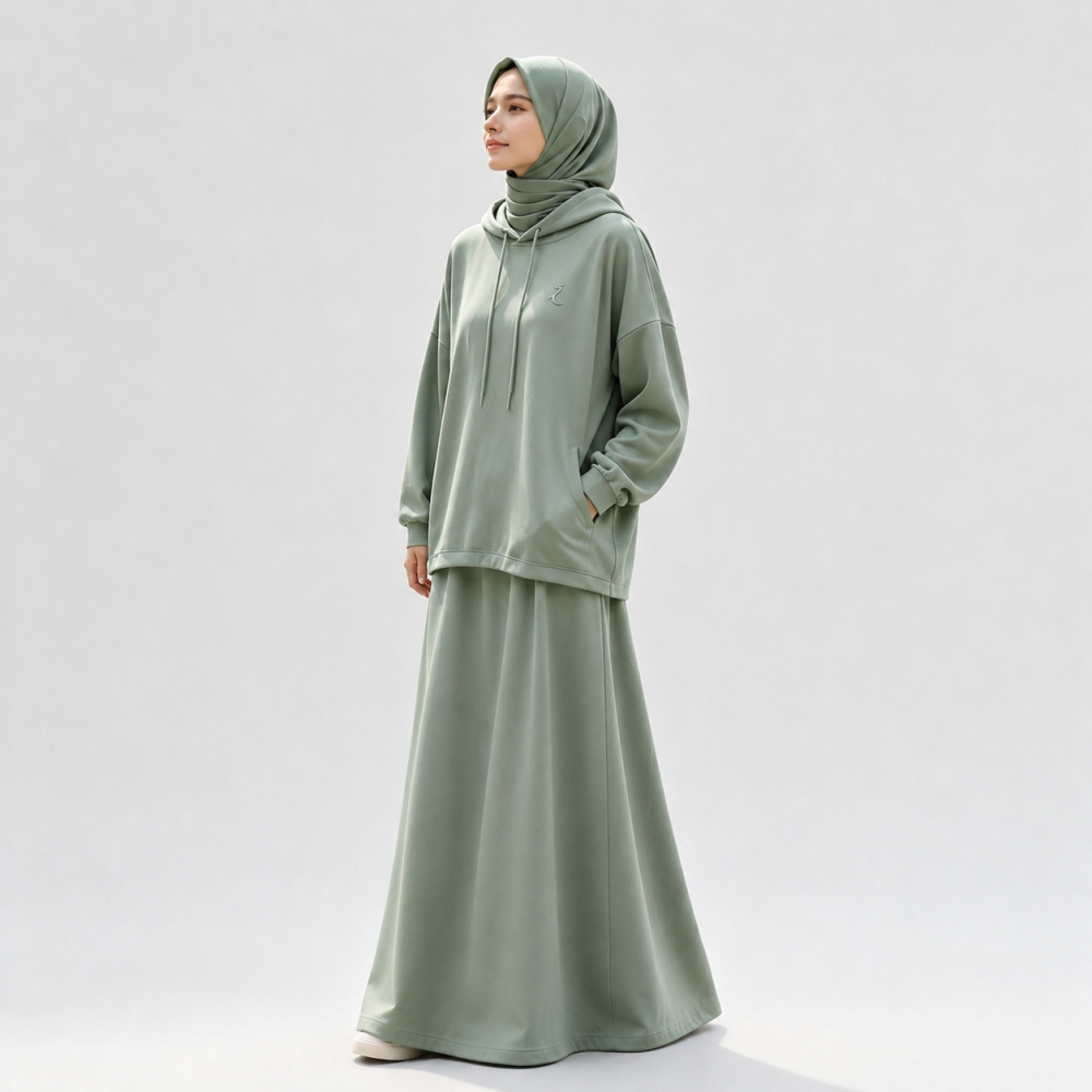 Modest Everyday Hoodie & Maxi Skirt Co-ord Set