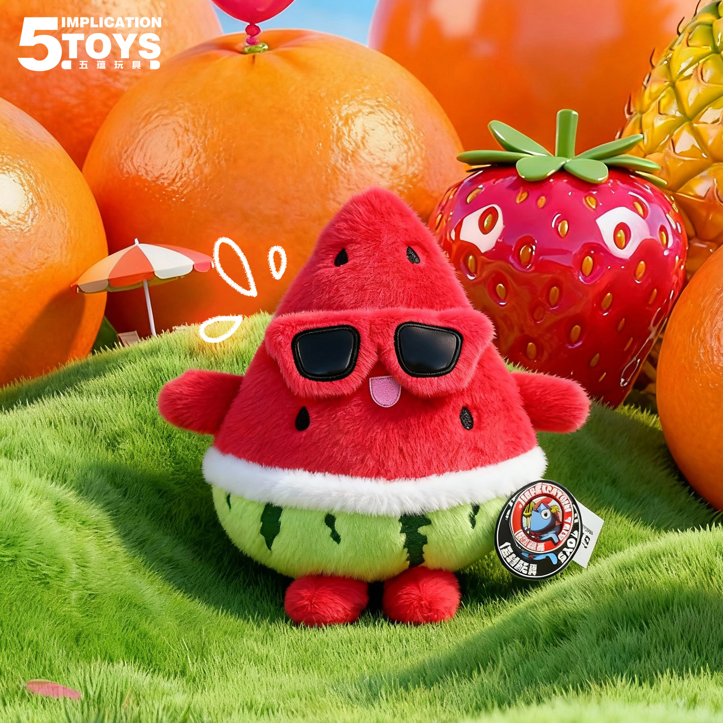 DJ Sunglass Fruit 8-inch(24CM Short Pile Plush),MY SHOP,DJ Sunglass Fruit 8-inch(24CM Short Pile Plush)