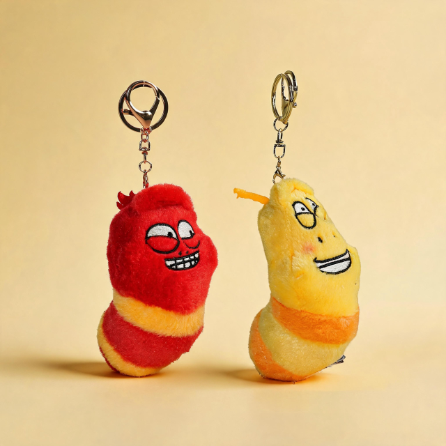 4-inch Larva Plush Keychain,5 Toys,4-inch Larva Plush Keychain