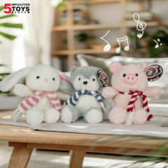 Desk Ornament with Scarf,5 Toys,Desk Ornament with Scarf