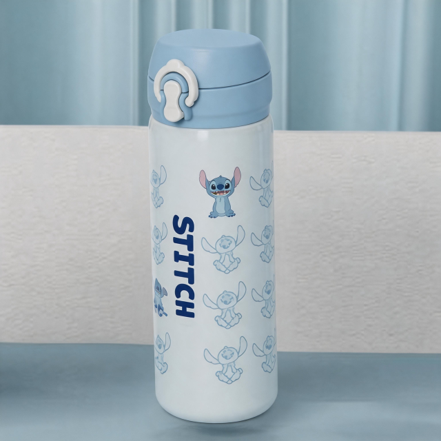 H15103W Stitch Series Straight‑Drink Water Bottle