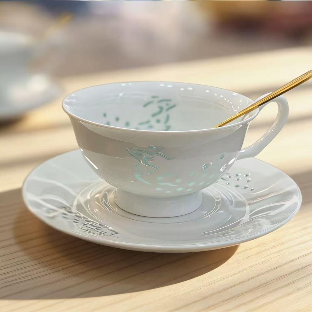 Jingdezhen ceramic coffee cup / Yingqing exquisite cup