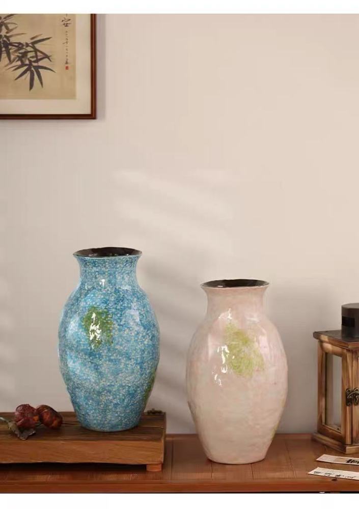 Ceramic Chinese Handmade Vase / Home Decor Living Room Flower Arrangement