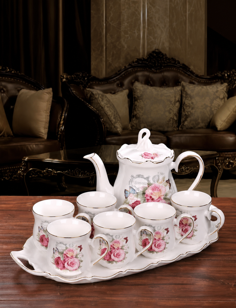 Vintage Rose Porcelain Tea Set / Bring Timeless European Elegance to Your Table